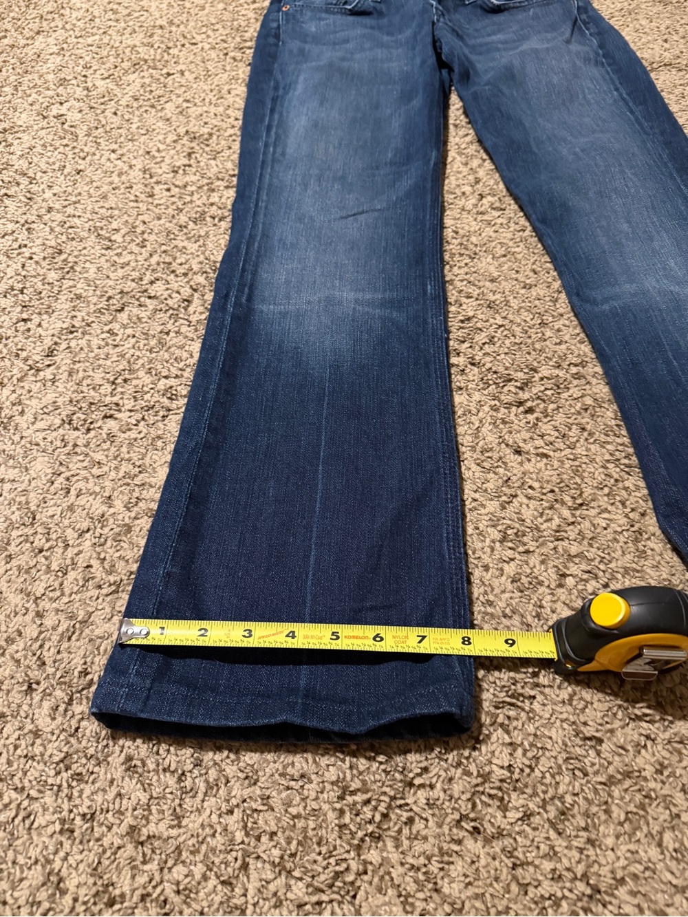 7 For All Mankind Dark Blue Bootcut Jeans- Flynt - Picture 7 of 11